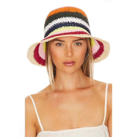 Hat Attack Remy Multi Bucket Hat in Pink Stripe One Size main image 4